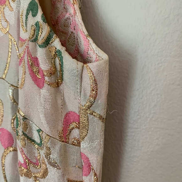 VTG 1950’s Porter’s Madison Ave at 62nd Street Brocade Rhinestone Party Dress - Picture 8 of 15